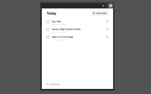 Sharktodo  from Chrome web store to be run with OffiDocs Chromium online