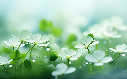 sharp focus white clover stands out against softly  from Chrome web store to be run with OffiDocs Chromium online