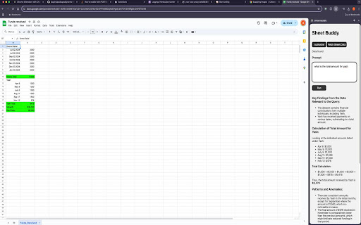 Sheet Buddy  from Chrome web store to be run with OffiDocs Chromium online