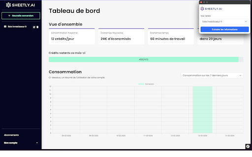 Sheetly.ai  from Chrome web store to be run with OffiDocs Chromium online