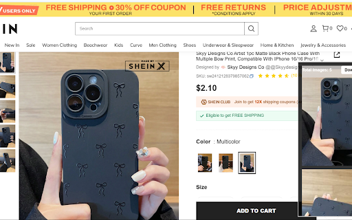 Shein Image Downloader  from Chrome web store to be run with OffiDocs Chromium online