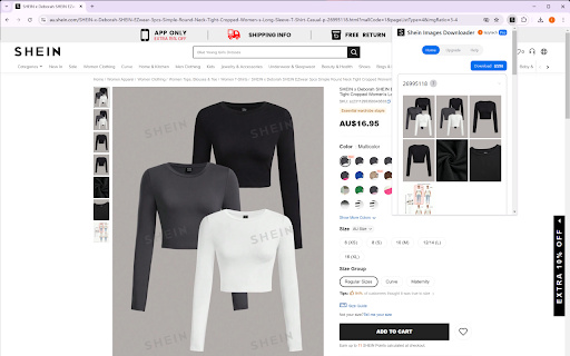 Shein Images Downloader  from Chrome web store to be run with OffiDocs Chromium online
