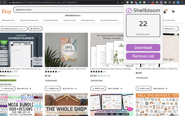 Shellbloom  from Chrome web store to be run with OffiDocs Chromium online