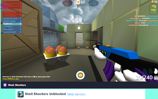 Shell Shockers Unblocked  from Chrome web store to be run with OffiDocs Chromium online