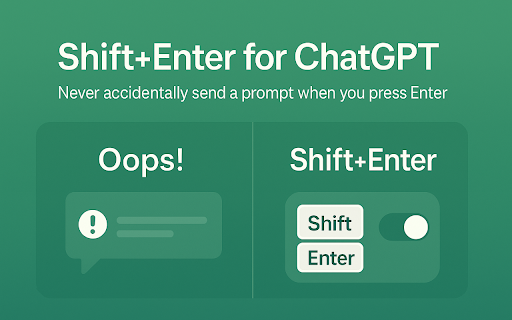 Shift+Enter for ChatGPT  from Chrome web store to be run with OffiDocs Chromium online