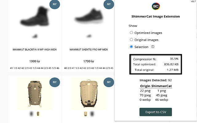 ShimmerCat Image Extension  from Chrome web store to be run with OffiDocs Chromium online