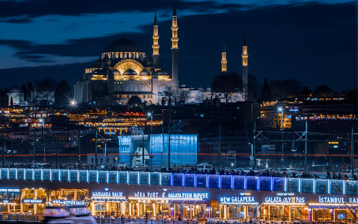 Shimmering night street  from Chrome web store to be run with OffiDocs Chromium online