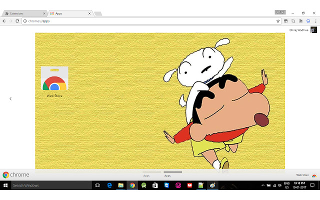 Shinchan Theme  from Chrome web store to be run with OffiDocs Chromium online