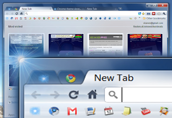 Shine Bright Aero Skin (by Skarv)  from Chrome web store to be run with OffiDocs Chromium online