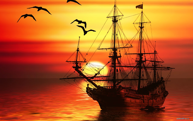 Ship at Sunset  from Chrome web store to be run with OffiDocs Chromium online
