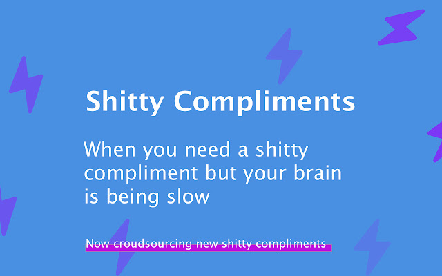 Shitty compliments  from Chrome web store to be run with OffiDocs Chromium online