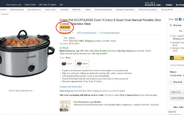 shopAround  from Chrome web store to be run with OffiDocs Chromium online
