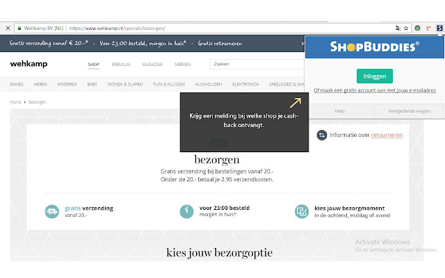 ShopBuddies  from Chrome web store to be run with OffiDocs Chromium online