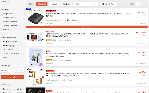 Shopee MY List Views  from Chrome web store to be run with OffiDocs Chromium online