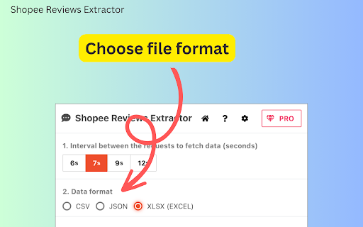Shopee Reviews Extractor  from Chrome web store to be run with OffiDocs Chromium online