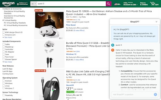 ShopGPT  from Chrome web store to be run with OffiDocs Chromium online