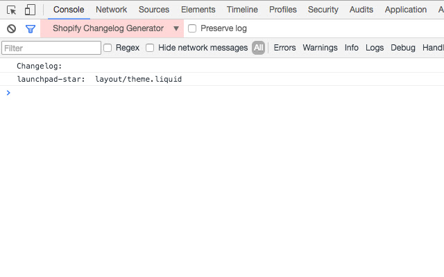 Shopify Changelog Generator  from Chrome web store to be run with OffiDocs Chromium online