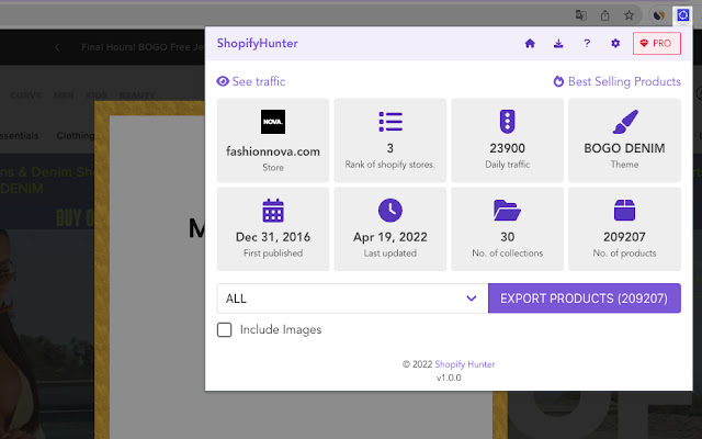Shopify Hunter Product Scraper Store Spy from Chrome web store to be run with OffiDocs Chromium online Shopify Hunter Product Scraper Store Spy from Chrome web store to be run with OffiDocs Chromium online