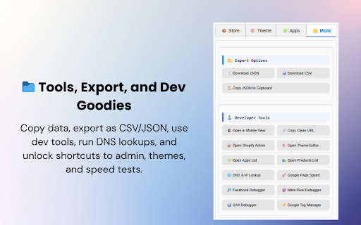 Shopify Inspector by Bliink  from Chrome web store to be run with OffiDocs Chromium online