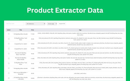 Shopify Product Extractor  from Chrome web store to be run with OffiDocs Chromium online