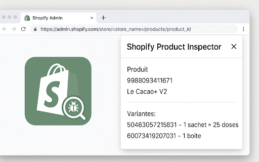 Shopify Product Inspector  from Chrome web store to be run with OffiDocs Chromium online