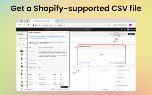 Shopify Product Scraper  Spy Tool by Meetanshi  from Chrome web store to be run with OffiDocs Chromium online