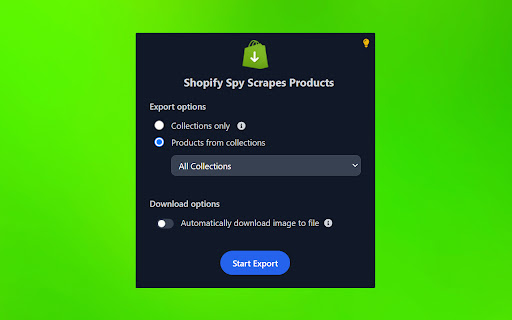 Shopify Spy Scrapes Products  from Chrome web store to be run with OffiDocs Chromium online