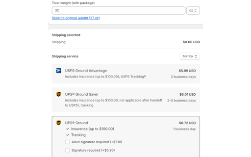 Shopify Weight Adjuster  from Chrome web store to be run with OffiDocs Chromium online