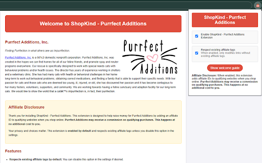 ShopKind Purrfect Additions  from Chrome web store to be run with OffiDocs Chromium online