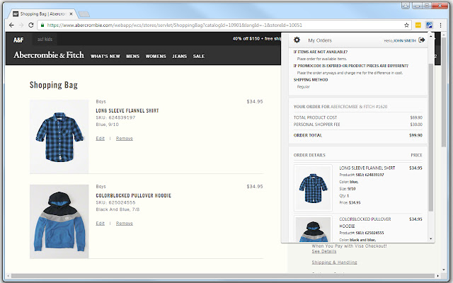 ShopPin  from Chrome web store to be run with OffiDocs Chromium online