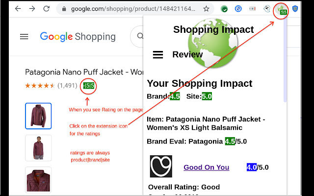 Shopping Impact da Chrome Web Store será executado com o OffiDocs Chromium online