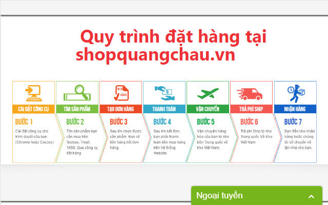 ShopQuangChauVN  from Chrome web store to be run with OffiDocs Chromium online