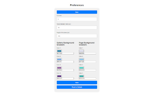Shortcut Gallery BS  from Chrome web store to be run with OffiDocs Chromium online