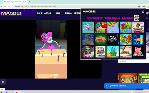 Shortcuts for Puzzle Games Launcher  from Chrome web store to be run with OffiDocs Chromium online