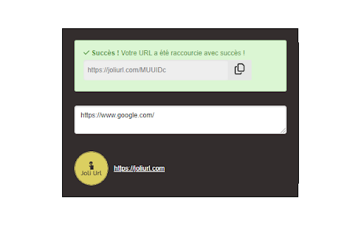 Shorten Joli Url  from Chrome web store to be run with OffiDocs Chromium online