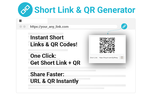 Short Link  QR Generator  from Chrome web store to be run with OffiDocs Chromium online