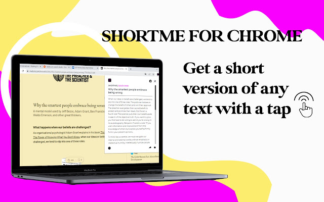 ShortMe  from Chrome web store to be run with OffiDocs Chromium online