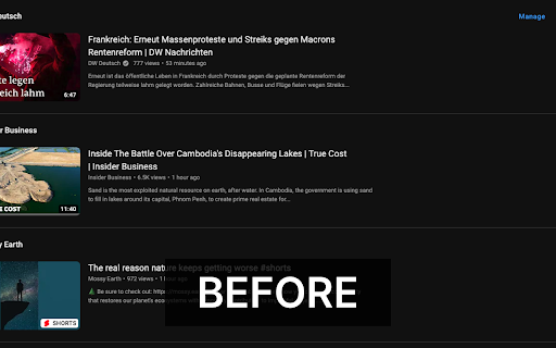 Shorts Remover for YouTube™ Subscriptions  from Chrome web store to be run with OffiDocs Chromium online