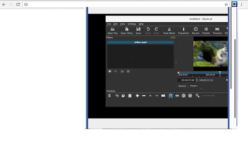 Shotcut online video editor  from Chrome web store to be run with OffiDocs Chromium online