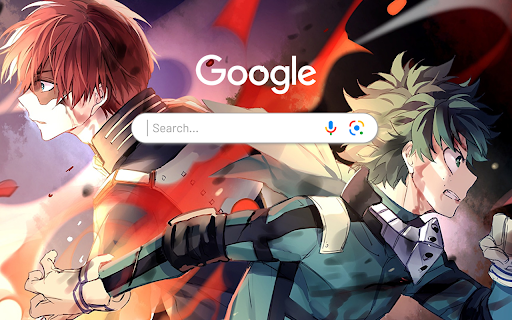 Shoto Todoroki Izuku Midoriya My Hero Academia Anime Theme  from Chrome web store to be run with OffiDocs Chromium online