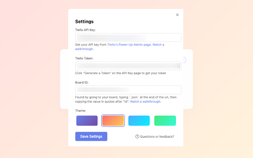 Show a Random Trello Card  from Chrome web store to be run with OffiDocs Chromium online