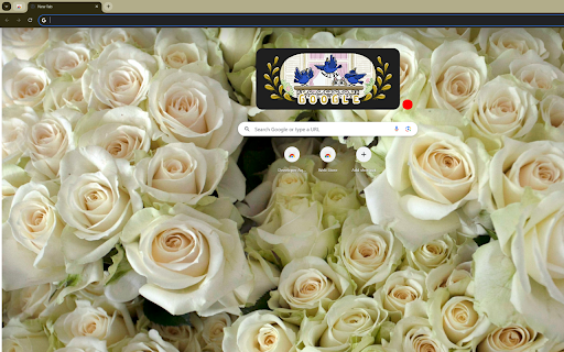 showcases a stunning bouquet of blue and white roses  from Chrome web store to be run with OffiDocs Chromium online