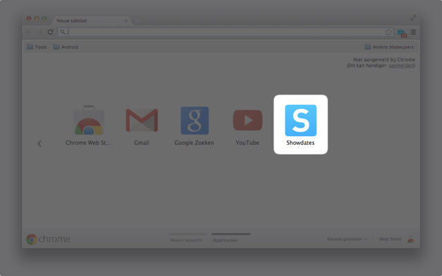 Showdates  from Chrome web store to be run with OffiDocs Chromium online