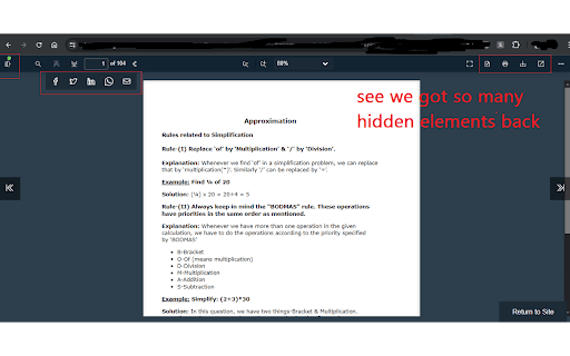 Show Hidden Elements  from Chrome web store to be run with OffiDocs Chromium online
