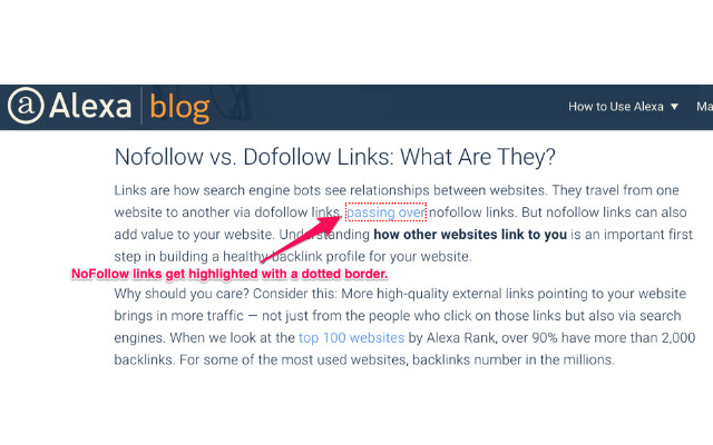 Show Nofollow  from Chrome web store to be run with OffiDocs Chromium online
