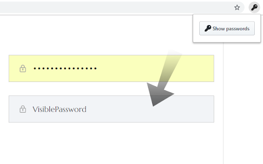 ShowPassword  from Chrome web store to be run with OffiDocs Chromium online