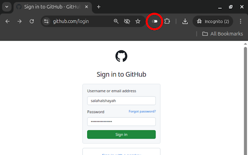 Show Password Toggle  from Chrome web store to be run with OffiDocs Chromium online