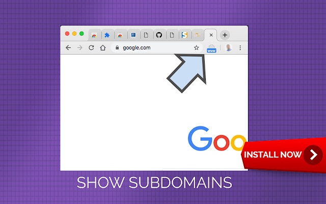 Show subdomain of web address  from Chrome web store to be run with OffiDocs Chromium online