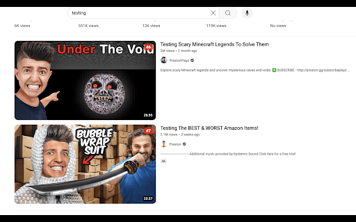 Show YouTube Search Results Rank  from Chrome web store to be run with OffiDocs Chromium online