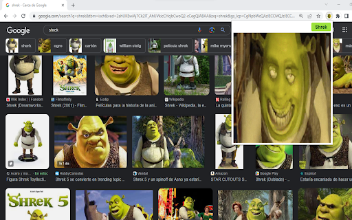Shrek Gifs  from Chrome web store to be run with OffiDocs Chromium online